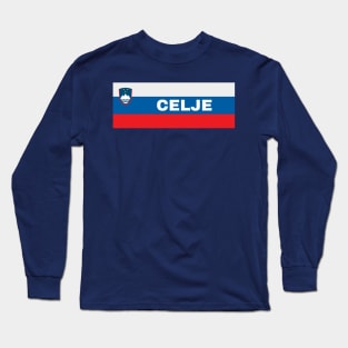 Celje City in Slovenian Flag Long Sleeve T-Shirt